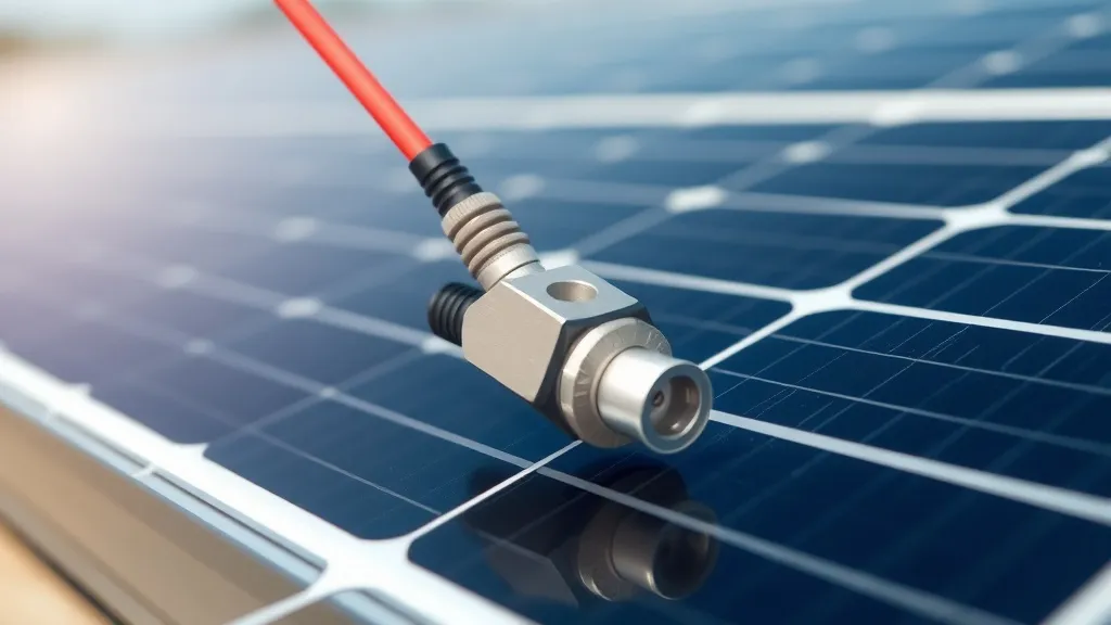 Conectores MC4 macho e fêmea conectando cabos solares em telhado fotovoltaico