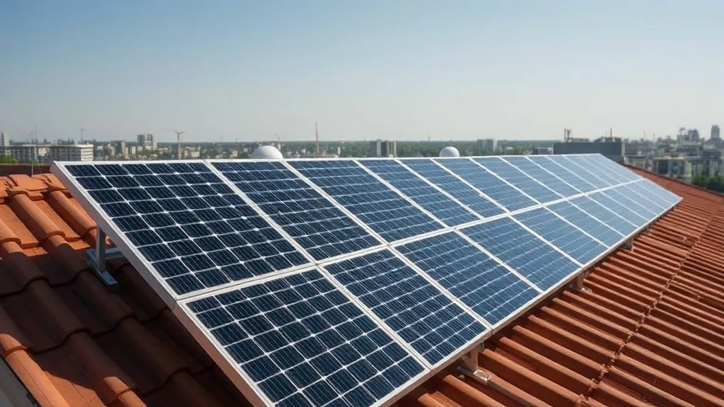Módulos solares bifaciais instalados em estrutura elevada com reflexo de luz na face traseira