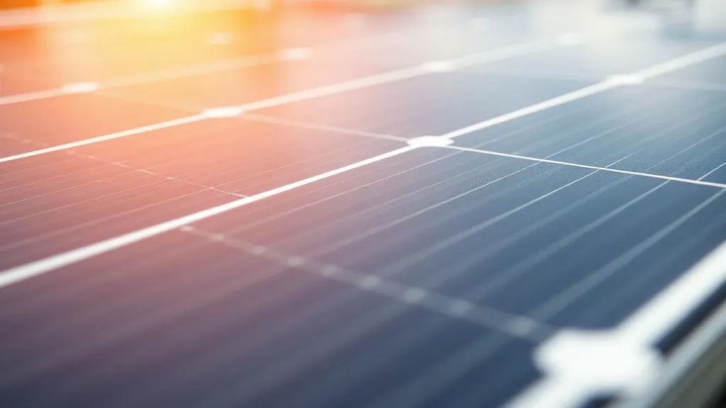 Superfície de módulo solar com manchas amareladas visíveis entre as células, sinal de degradação do encapsulante