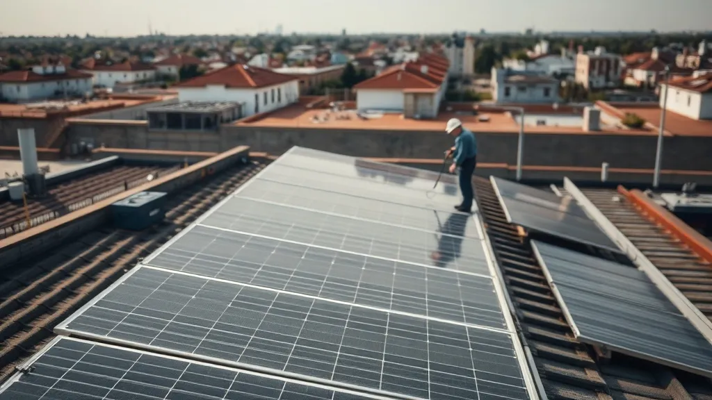 Sistema solar fotovoltaico em telhado residencial sem manutenção, com técnico ausente