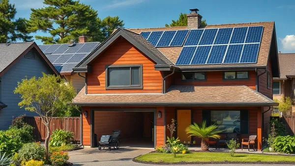 Conta de luz residencial ao lado de painel solar e planilha de payback com diferentes faixas de consumo