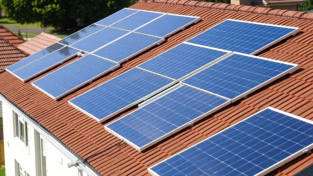 Painéis solares fotovoltaicos instalados em telhado residencial com pessoa analisando proposta comercial